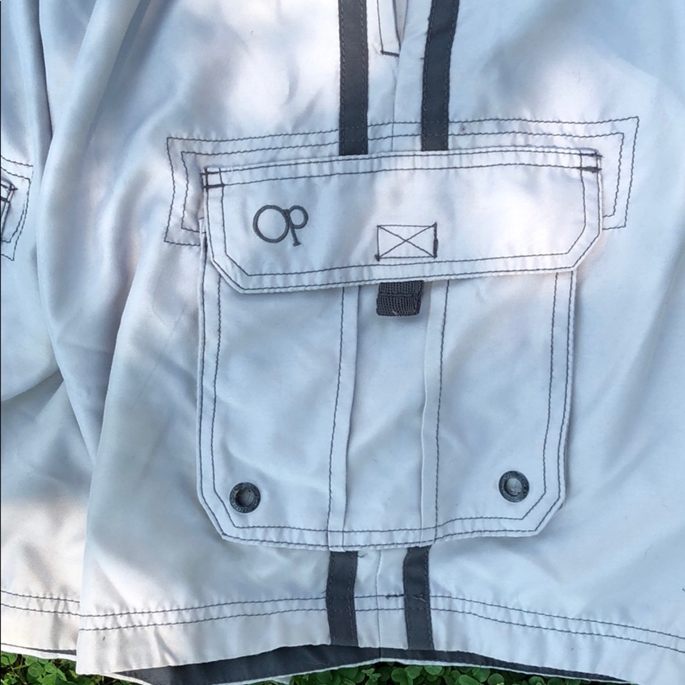 OP Lined Board Shorts Putty Gray Size Large